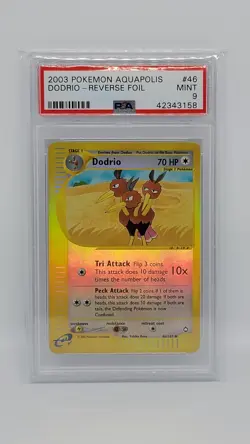 2003 Pokemon Aquapolis Dodrio #46 Reverse Foil 46/147 PSA 9 - Image 1