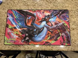 Shiny Mega Charizard X ex UPC Playmat Gaming Pad Mouse Pad Pokemon TCG - Image 1