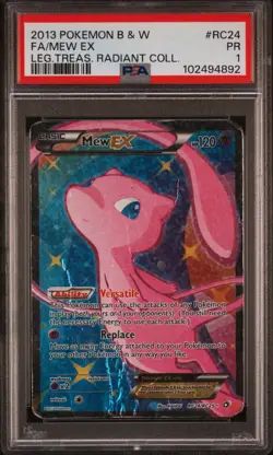 Pokemon TCG Mew EX RC24/RC25 PSA 1 Radiant Collection Legendary Treasures BW - Image 1