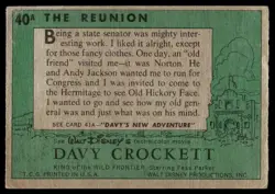 1956 TOPPS DAVY CROCKETT GREEN BACK THE REUNION #40A - Image 2