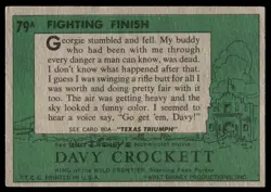 1956 TOPPS DAVY CROCKETT GREEN BACK FIGHTING FINISH #79A - Image 2