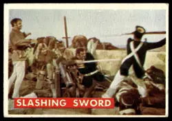 1956 TOPPS DAVY CROCKETT GREEN BACK SLASHINH SWORD #77A - Image 1