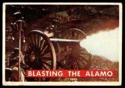 1956 TOPPS DAVY CROCKETT GREEN BACK BLASTING THE ALAMO #54A - Image 1
