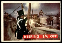 1956 TOPPS DAVY CROCKETT GREEN BACK KEEPING 'EM OFF #70A - Image 1