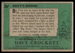 1956 TOPPS DAVY CROCKETT GREEN BACK DAV'S DOWN #36A - Image 2