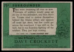 1956 TOPPS DAVY CROCKETT GREEN BACK SURROUNDED #75A - Image 2
