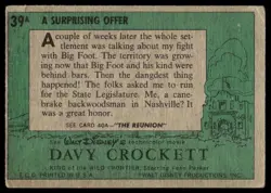 1956 TOPPS DAVY CROCKETT GREEN BACK A SURPRISING OFFER #39A - Image 2