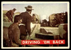 1956 TOPPS DAVY CROCKETT GREEN BACK DRIVING 'EM BACK #55A - Image 1