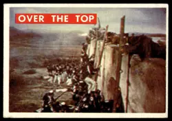 1956 TOPPS DAVY CROCKETT GREEN BACK OVER THE TOP #69A - Image 1