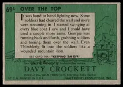 1956 TOPPS DAVY CROCKETT GREEN BACK OVER THE TOP #69A - Image 2