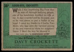 1956 TOPPS DAVY CROCKETT GREEN BACK GOOD-BYE, CROCKETT #38A - Image 2