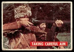 1956 TOPPS DAVY CROCKETT GREEN BACK TAKING CAREFUL AIM #34A - Image 1
