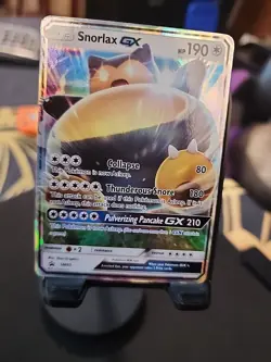 Pokemon TCG Snorlax GX SM05 Sun Moon Black Star Promo Card Near Mint Condition - Image 1