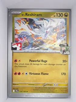 Pokemon TCG N's Reshiram 116/159 Journey Together Prize Pack Stamped Rare NM - Image 1