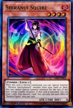 1x (NM) Shiranui Squire - SAST-EN019 - Super Rare - 1st Edition YuGiOh - Image 1
