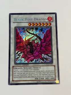 Yugioh Black Rose Dragon CT05-EN003 Secret Rare Promo LP - Image 1