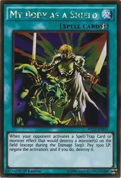 *** MY BODY AS A SHIELD *** PREMIUM GOLD RARE PGL2-EN074 (VLP) YUGIOH! - Image 1