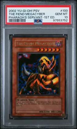 The Fiend Megacyber Yugioh 2002 PSV-100 Ultra Rare 1st Edition PSA 10 - Image 1