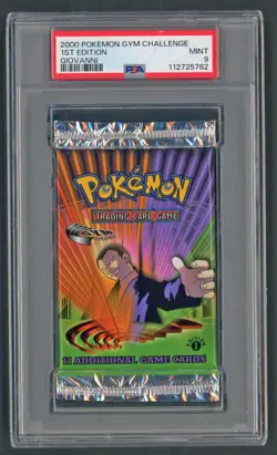 Pokemon Cards - PSA 9 1st Edition Gym Challenge Booster Pack - Giovanni MINT - Image 1