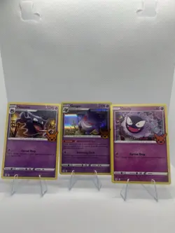 2023 Pokemon TCG Trick Or Trade Gengar Holo Gastly Haunter 3 Card Lot NM/M - Image 3