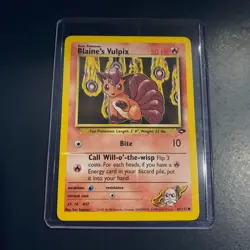 Pokemon Card - Gym Challenge Blaine's Vulpix 66/132 WOTC - NM - - - Common - Image 1