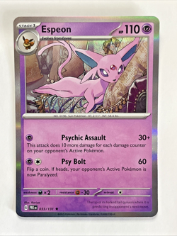 Espeon 033/131 Holo Rare - Prismatic Evolutions - NM/M Pokemon Card - Image 1