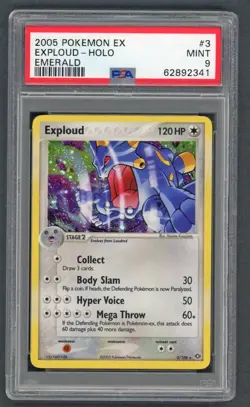Pokemon Cards - PSA 9 Exploud 3/106 - EX Emerald Holo - MINT - PSA9 - Image 1