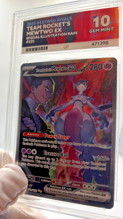 Pokemon Cards - ACE 10 Team Rocket's Mewtwo EX 231/182 - Destined Rivals - PSA - Image 5