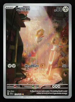 Meltan 179/162 Illustration Rare Temporal Forces Pokemon Card - Image 1