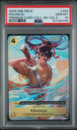 One Piece TCG Premium Card Collection Best Selection Vol 2 Kikunojo PSA 10 ENG - Image 1