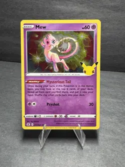 Pokemon TCG Mew 11/25 Holo Rare Card Celebrations 25th Anniversary - Image 1