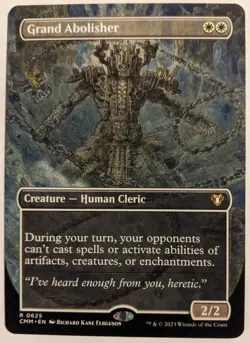 MTG English BORDERLESS Magic Card N/M GRAND ABOLISHER from Commander Masters - Image 1