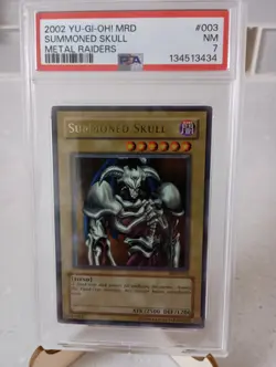 Summoned Skull 2002 MRD-003 Unlimited YuGiOh Card PSA 7 - Classic Fiend Monster - Image 1