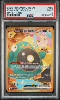Ionos Bellibolt EX 188/159 Gold Hyper Rare Pokemon Card Journey Together PSA 9 - Image 1