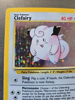 #5 Clefairy 5/102 Base Set Holo Pokemon Card TCG Never Played - Image 2