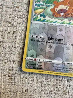 Pokemon Go Bidoof 059/078 Ditto Unpeeled Reverse Holo NM Pokemon Card ￼ - Image 2