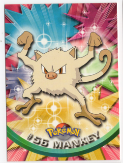 Mankey #56 Topps TV Animation Edition Pokemon Card - Image 1