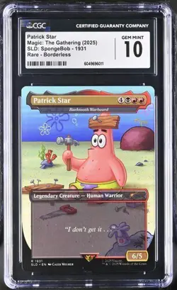 2025 MTG Secret Lair SpongeBob - Patrick Star #1931 - CGC 10 Gem Mint - Image 1