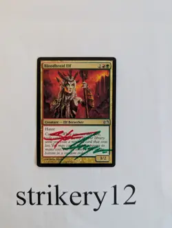 1x Bloodbraid Elf - Planechase 2012 - Signed by Steve Argyle - MTG - Image 1