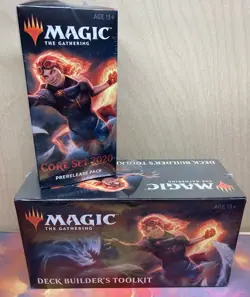 Magic the Gathering 2020 Deck Builders Toolkit & Prerelease Pack 2 Box Lot - New - Image 1