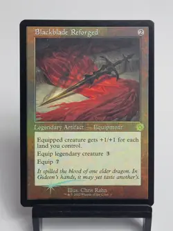 Magic the Gathering- The Brothers' War: Retro Frame - Blackblade Reforged - FOIL - Image 1