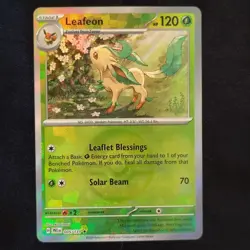 Leafeon (Master Ball Pattern) 005/131 SV: Prismatic Evolutions Pokemon TCG Mimt - Image 1