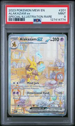 PSA MINT 9 - Alakazam Ex Special Illustration Rare Pokemon Mew En-151 201 - Image 1