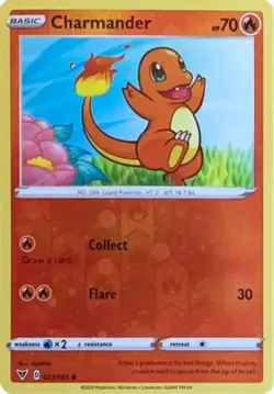 1x Charmander - 023/185 - Reverse Cosmos Holo Heavily Played Pokemon SWSH04 - Vi - Image 1