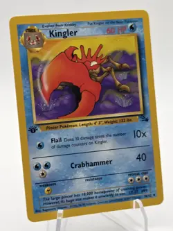 Pokemon Kingler 38/62 Fossil 1st Edition - LP/NM TOWC Unlimited - Image 2