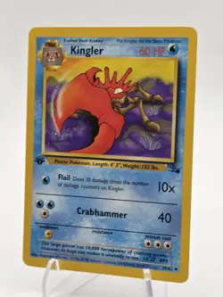 Pokemon Kingler 38/62 Fossil 1st Edition - LP/NM TOWC Unlimited - Image 3