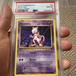 Pokemon Mewtwo Holo Cracked Ice PSA 8 NM-MT - 2016 XY Evolutions 51/108 TCG - Image 2