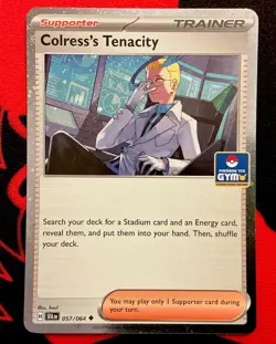 Pokemon Asia Exclusive Colress's Tenacity Gym Promo Stamped Cosmo Holo 057/064 - Image 1