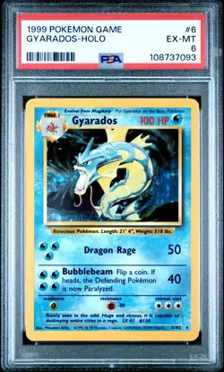 Gyarados-Holo 1999 Pokemon Game #6 PSA 6 NEW SLAB - Image 1