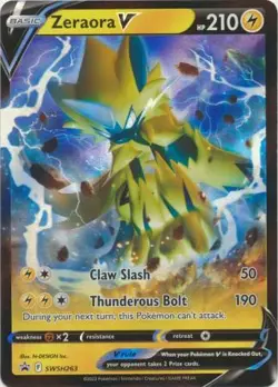 ZERAORA V SWSH263 SWORD & SHIELD POKEMON (ULTRA RARE PROMO, NM) - Image 1